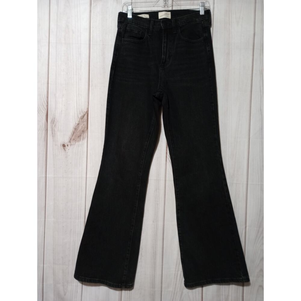 Universal Thread Womens High Rise Flare Jeans Black Denim Boho 6 Regular
